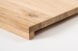 Preview: Stair treads Solid Oak Hardwood with overhang, Rustic grade, 20 mm, untreated