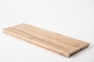 Preview: Window sill Solid Oak with overhang, 20 mm, Rustic grade, white oiled