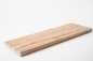 Preview: Window sill Solid Oak with overhang, 20 mm, Rustic grade, white oiled