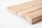 Preview: Window sill Solid Oak with overhang, 20 mm, Rustic grade, white oiled