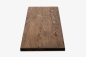 Preview: Wall shelf Solid Oak Hardwood 20 mm, Rustic grade, tone smoked oak oiled