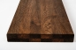 Mobile Preview: Stair tread Solid Oak Hardwood , Rustic grade, 40 mm, tone smoked oak oiled