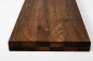 Preview: Stair tread Solid Oak Hardwood , Rustic grade, 40 mm, tone smoked oak oiled