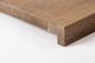 Preview: Window sill Solid smoked Oak Hardwood with overhang, 20 mm, prime grade, white oiled