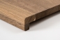 Preview: Window sill Solid smoked Oak Hardwood with overhang, 20 mm, prime grade, hard waxed oil nature white