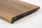 Preview: Window sill Solid smoked Oak Hardwood with overhang, 20 mm, prime grade, hard waxed oil nature white