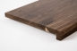 Preview: Wall shelf Solid Oak Hardwood step with overhang, 20 mm, prime grade, brushed lacquered