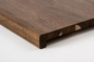 Preview: Wall shelf Solid Oak Hardwood step with overhang, 20 mm, prime grade, brushed lacquered