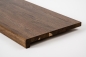Preview: Wall shelf Solid Oak Hardwood step with overhang, 20 mm, prime grade, brushed lacquered