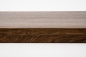 Preview: Wall shelf Solid Oak Hardwood step with overhang, 20 mm, prime grade, brushed lacquered