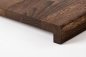Preview: Window sill Solid smoked Oak with overhang, 20 mm, prime grade, brushed, nature oiled
