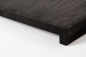 Preview: Window sill Solid smoked Oak Hardwood with overhang, 20 mm, prime grade, black oiled