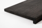 Preview: Window sill Solid smoked Oak Hardwood with overhang, 20 mm, prime grade, black oiled