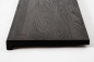 Preview: Window sill Solid smoked Oak Hardwood with overhang, 20 mm, prime grade, black oiled