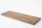 Preview: Window sill Solid smoked Oak Hardwood with overhang, 20 mm, prime grade, white oiled