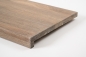 Preview: Window sill Solid smoked Oak Hardwood with overhang, 20 mm, prime grade, white oiled