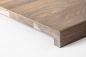 Preview: Window sill Solid smoked Oak Hardwood with overhang, 20 mm, prime grade, white oiled