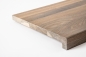 Preview: Wall shelf Solid smoked Oak Hardwood 20 mm, prime grade, white oiled