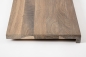 Preview: Window sill Solid smoked Oak Hardwood with overhang, 20 mm, prime grade, white oiled