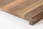 Preview: Window sill Solid Smoked Oak with overhang, 20 mm, brushed hard wax oil nature white