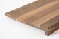 Preview: Window sill Solid Smoked Oak with overhang, 20 mm, brushed hard wax oil nature white