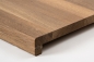 Preview: Window sill Solid Smoked Oak with overhang, 20 mm, brushed hard wax oil nature white