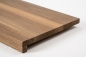 Preview: Window sill Solid Smoked Oak with overhang, 20 mm, brushed hard wax oil nature white