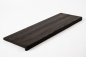 Preview: Solid Smoked Oak Hardwood step with overhang, 20 mm, Rustic grade, brushed black oiled