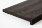 Preview: Window sill Solid Smoked Oak Hardwood with overhang, 20 mm, Rustic grade, brushed black oiled