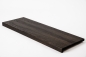 Preview: Window sill Solid Smoked Oak Hardwood with overhang, 20 mm, Rustic grade, brushed black oiled