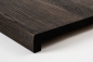 Preview: Solid Smoked Oak Hardwood step with overhang, 20 mm, Rustic grade, brushed black oiled