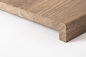 Preview: Window sill Solid Smoked Oak Hardwood with overhang, 20 mm, Rustic grade, brushed white oiled