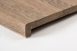 Preview: Window sill Solid Smoked Oak Hardwood with overhang, 20 mm, Rustic grade, brushed white oiled