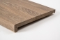 Preview: Window sill Solid Smoked Oak Hardwood with overhang, 20 mm, Rustic grade, brushed white oiled