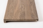 Preview: Window sill Solid Smoked Oak Hardwood with overhang, 20 mm, Rustic grade, brushed white oiled