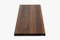 Preview: Wall shelf Solid smoked Oak Hardwood shelf 20 mm, prime grade, nature oiled