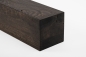 Preview: Glued laminated beam Squared timber Smoked oak Rustic 120x120 mm black oiled