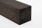 Preview: Glued laminated beam Squared timber Smoked oak Rustic 160x160 mm black oiled