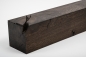 Preview: Glued laminated beam Squared timber Smoked oak Rustic 80x80 mm black oiled