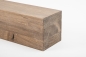 Preview: Glued laminated beam Squared timber Smoked oak Rustic 80x80 mm white oiled