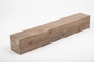 Preview: Glued laminated beam Squared timber Smoked oak Rustic 80x80 mm white oiled