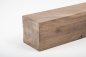 Preview: Glued laminated beam Squared timber Smoked oak Rustic 80x80 mm white oiled