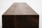 Preview: Glued laminated full stave Squared timber Smoked oak Rustic 80x80 mm brushed natural oiled