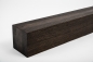 Preview: Glued laminated beam Squared timber Smoked oak Rustic 80x80 mm brushed black oiled