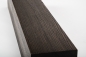 Preview: Glued laminated beam Squared timber Smoked oak Rustic 80x80 mm brushed black oiled