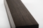 Preview: Glued laminated beam Squared timber Smoked oak Rustic 120x120 mm brushed black oiled