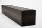 Preview: Glued laminated beam Squared timber Smoked oak Rustic 80x80 mm brushed black oiled