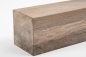 Preview: Glued laminated beam Squared timber Smoked oak Rustic 80x80 mm brushed white oiled