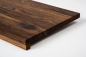 Preview: Window sill Solid smoked Oak  with overhang, Rustic grade, 20 mm, natural oiled