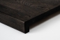 Preview: Stair Tread Smoked Oak Rustic DL 20mm black oiled Renovation Step Riser